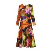 Bloemen Midi Jurk Elegant Veelzijdig Desigual , Multicolor , Dames