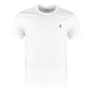 Katoenen T-shirt met Logo Borduursel Ralph Lauren , White , Heren