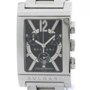 Pre-owned Stainless Steel watches Bvlgari Vintage , Black , Heren