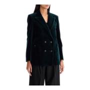 Velvet Jealousy Double-Breasted Blazer Blazé Milano , Green , Dames