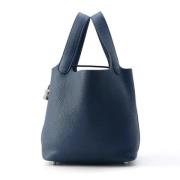 Pre-owned Leather handbags Hermès Vintage , Blue , Dames