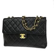 Pre-owned Leather chanel-bags Chanel Vintage , Black , Dames