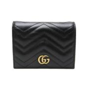 Pre-owned Leather wallets Gucci Vintage , Black , Dames