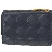 Pre-owned Leather wallets Bottega Veneta Vintage , Blue , Heren