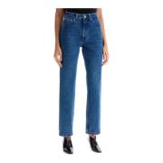 Indigo Classic Fit Denim Jeans Ami Paris , Blue , Dames