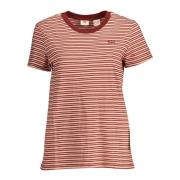 Rode Katoenen Logo T-Shirt Levi's , Red , Dames