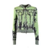 Lime Cardigan voor Dames Aw23 Diesel , Green , Dames