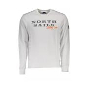 Elegante witte tijdloze print trui North Sails , White , Heren