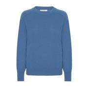 Premium Cashmere Caroline Pullover Denim Blue Wuth , Blue , Dames