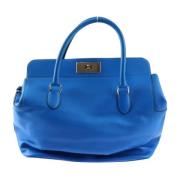 Pre-owned Leather handbags Hermès Vintage , Blue , Dames