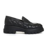 Zwarte Quilted Loafers AGL , Black , Dames