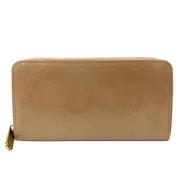 Pre-owned Leather wallets Louis Vuitton Vintage , Beige , Dames