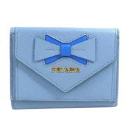 Pre-owned Leather wallets Prada Vintage , Blue , Dames