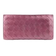 Pre-owned Leather wallets Bottega Veneta Vintage , Red , Dames