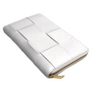 Pre-owned Leather wallets Bottega Veneta Vintage , White , Dames