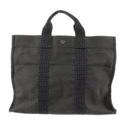 Pre-owned Canvas handbags Hermès Vintage , Black , Dames