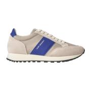 Grijze Suède Sneakers Verhogen Stijl Saint Sneakers , Beige , Heren