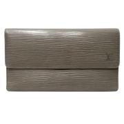 Pre-owned Leather wallets Louis Vuitton Vintage , Gray , Unisex