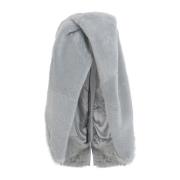 Blauwe Shearling Cape Rick Owens , Blue , Dames