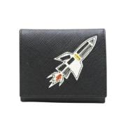 Pre-owned Leather wallets Prada Vintage , Black , Dames