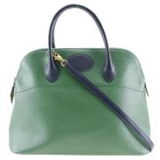 Pre-owned Leather handbags Hermès Vintage , Green , Dames