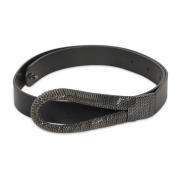 Zwart Leren Riem Dames Accessoires Orciani , Black , Dames