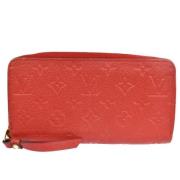 Pre-owned Leather wallets Louis Vuitton Vintage , Red , Dames