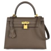 Pre-owned Leather handbags Hermès Vintage , Brown , Dames