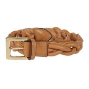 Bruin Leren Riem Gemaakt in Italië Avenue 67 , Brown , Dames