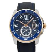 Pre-owned Rose Gold watches Cartier Vintage , Blue , Heren