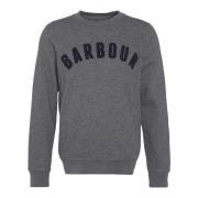 Prep Logo Crew Sweatshirt Grijs Marl Barbour , Gray , Heren