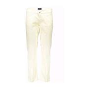 Witte Katoenen Jeans Broek Gant , White , Dames