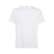 Geribbelde katoenen T-shirt Les Deux , White , Heren