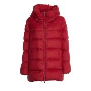 Rode Cocoon Jas Damesmode add , Red , Dames