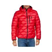 Warm en lichtgewicht nylon jas met capuchon Blauer , Red , Heren