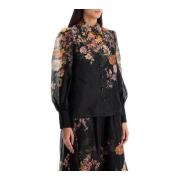 Bloemenpatroon Boxy Shirt Zimmermann , Multicolor , Dames