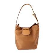 Pre-owned Leather shoulder-bags Hermès Vintage , Brown , Dames