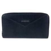 Pre-owned Leather wallets Balenciaga Vintage , Black , Dames