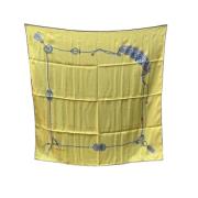 Pre-owned Silk scarves Cartier Vintage , Yellow , Dames