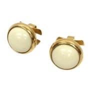 Pre-owned Metal earrings Hermès Vintage , White , Dames