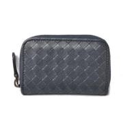 Pre-owned Leather wallets Bottega Veneta Vintage , Blue , Dames