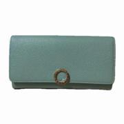 Pre-owned Leather wallets Bvlgari Vintage , Blue , Dames