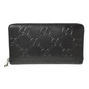 Pre-owned Leather wallets Gucci Vintage , Black , Dames