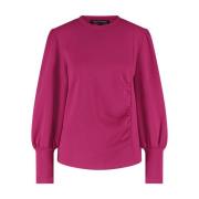 Sweat Gathering Jumper Pullover Tramontana , Pink , Dames