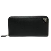 Pre-owned Leather wallets Prada Vintage , Black , Dames