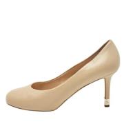 Pre-owned Leather heels Chanel Vintage , Beige , Dames