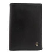 Pre-owned Leather wallets Cartier Vintage , Black , Dames