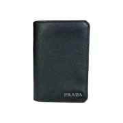 Pre-owned Leather wallets Prada Vintage , Black , Dames