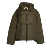 Militair Groene Oversized Donsjas N21 , Green , Dames