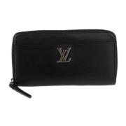 Pre-owned Leather wallets Louis Vuitton Vintage , Black , Dames